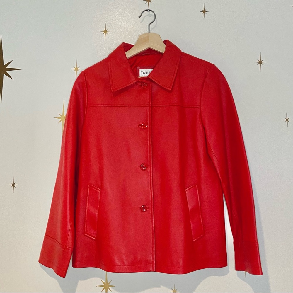 Vintage red leather jacket